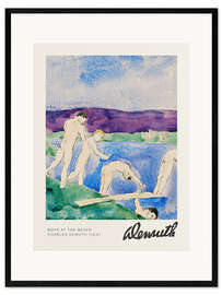 Innrammet kunsttrykk Boys at the Beach