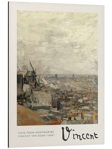 Aluminium print View from Montmartre