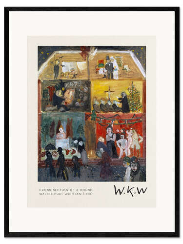 Framed art print Cross Section of a House