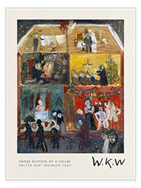 Wall print  Cross Section of a House - Walter Kurt Wiemken