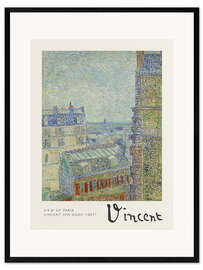 Kunsttryk i ramme View of Paris