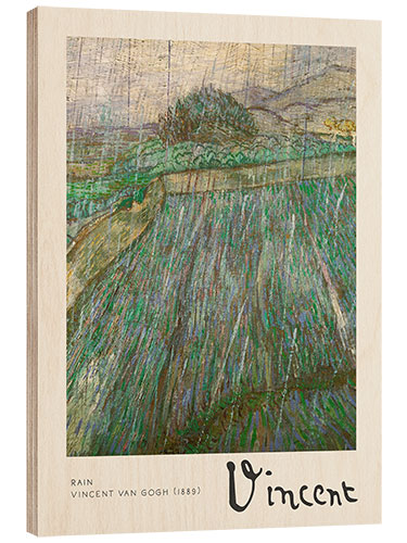 Tableau en bois Rain
