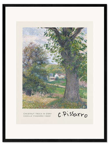 Impressão artística com moldura Chestnut Trees in Osny