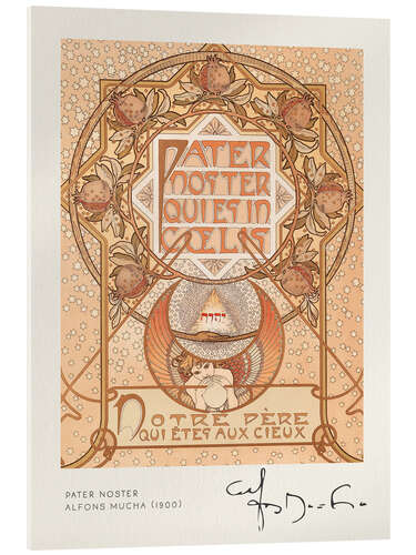 Tableau en verre acrylique Pater Noster, 1900