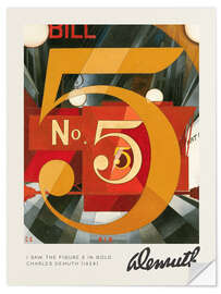 Naklejka na ścianę I Saw the Figure 5 in Gold