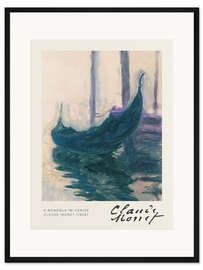 Gerahmter Kunstdruck Gondel in Venedig