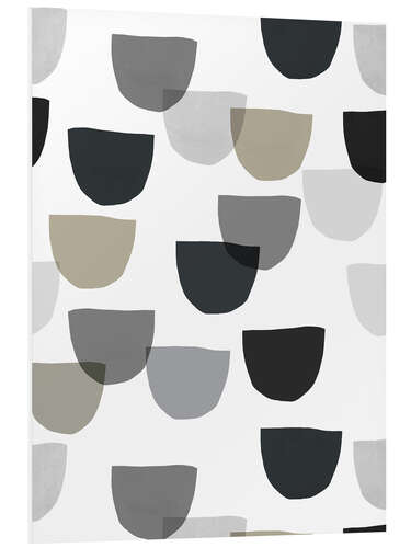 Foam board print Overlapped Garland Shapes Neutral