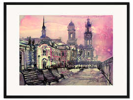 Gerahmter Kunstdruck Dresden, Brühlsche Terrasse