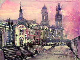 Magnettafel Dresden, Brühlsche Terrasse