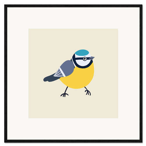 Ingelijste kunstdruk Blue tit