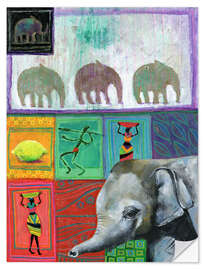 Selvklebende plakat Little elephant