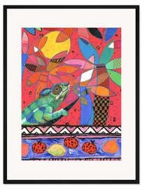 Gerahmter Kunstdruck Chamäleon