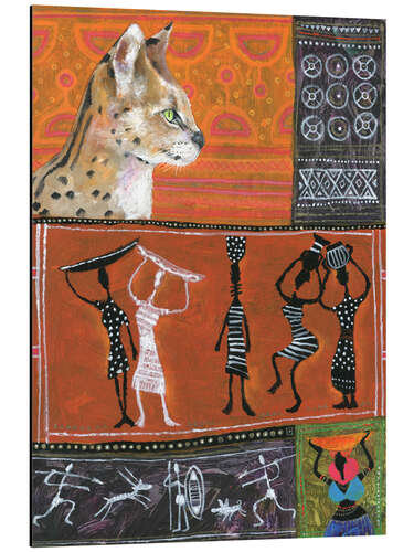 Aluminium print Serval