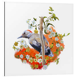 Magnettafel Der Gartenwächter, der Specht