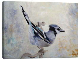 Tableau sur toile Attitude Derriere Blue Jay