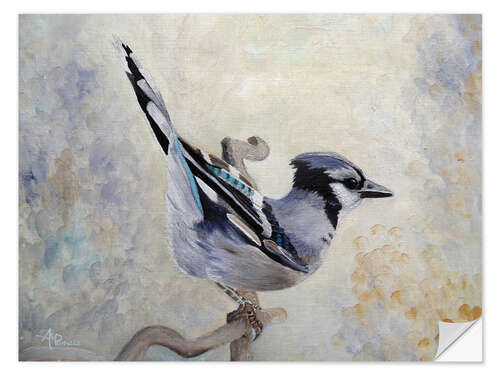 Sticker mural Attitude Derriere Blue Jay