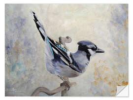 Sticker mural Attitude Derriere Blue Jay