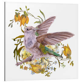 Magnettafel Landung des Rubinkehlkolibri