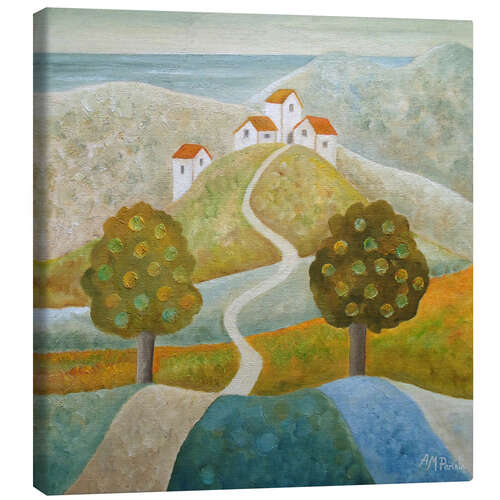 Canvas-taulu Hamlet by the sea