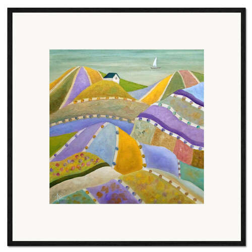 Plakat artystyczny premium w ramie Periwinkle Hills