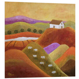 Foam board print Purple Hills