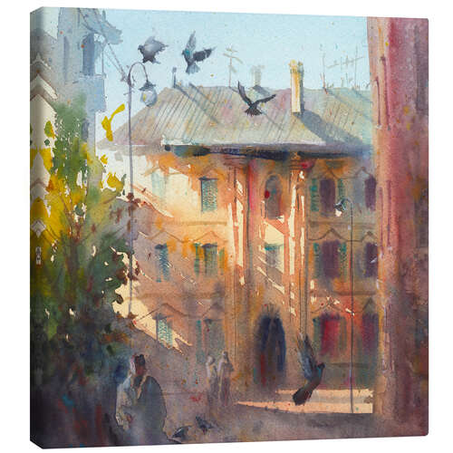 Canvas print Italian court in Rome