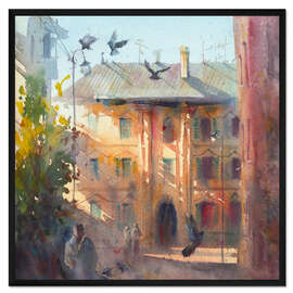 Gerahmter Kunstdruck Italienisches Gericht in Rom