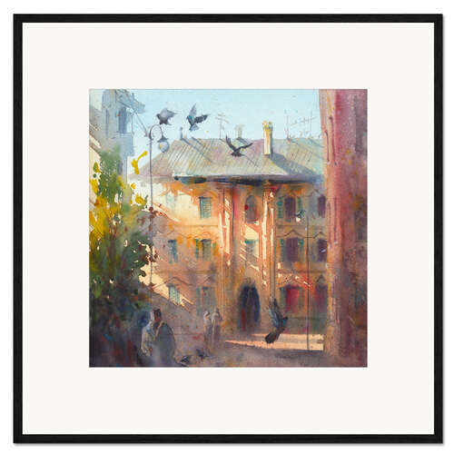 Impresión de arte enmarcada Italian court in Rome