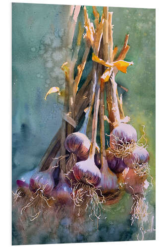 PVC-tavla Garlic Watercolour