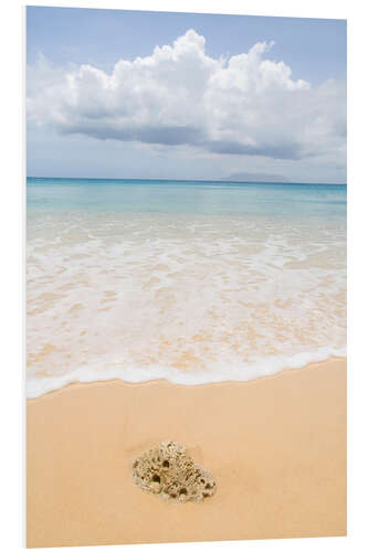 Hartschaumbild Strand auf den Seychellen