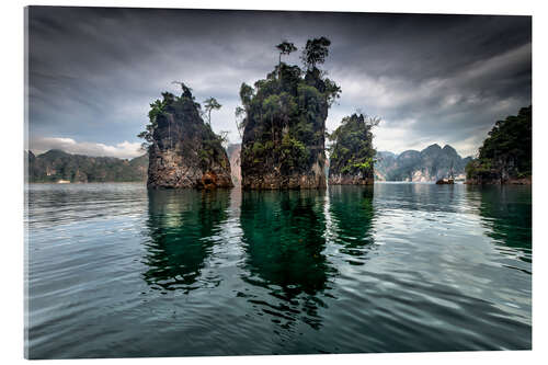 Acrylglasbild Die Drei Brüder, Khao Sok, Thailand