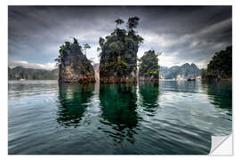 Selvklebende plakat The Three Brothers, Khao Sok, Thailand