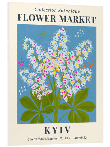 Foam board print Flower Market Kyiv Chestnut