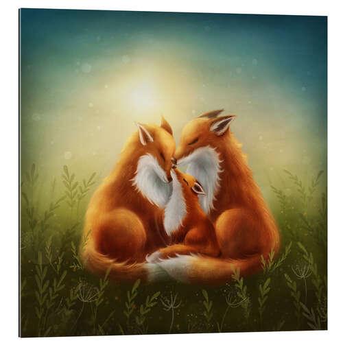 Quadro em plexi-alumínio Fox family