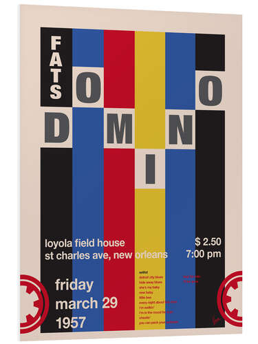 Quadro em PVC Fats Domino Concert Poster