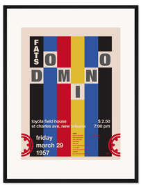 Gerahmter Kunstdruck Fats Domino Concert