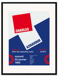 Kehystetty taidepainatus Charles Aznavour Concert Poster