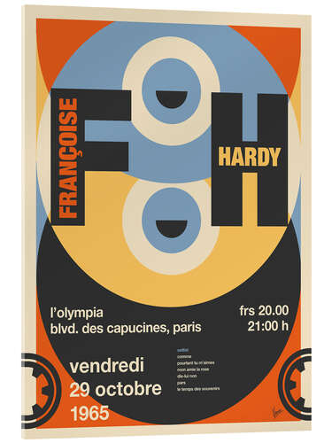 Quadro em acrílico Françoise Hardy Concert Poster