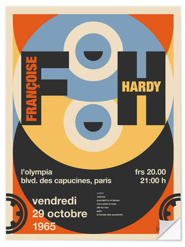 Vinilo para la pared Françoise Hardy Concert Poster