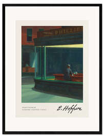 Impression artistique encadrée Nighthawks (détail)