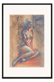 Gerahmter Kunstdruck Weiblicher Akt
