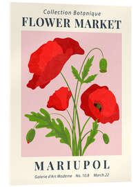 Acrylic print  Flower Market Mariupol Poppy - TAlex