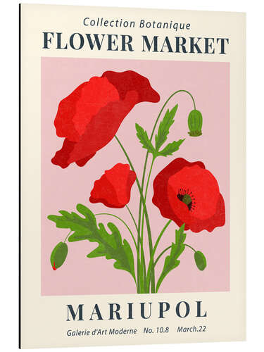 Cuadro de aluminio Flower Market Mariupol Poppy