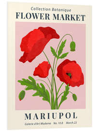 Foam board print Flower Market Mariupol Poppy