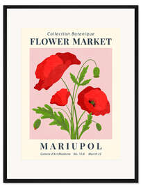 Gerahmter Kunstdruck Flower Market Mariupol Poppy