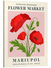 Magnettafel Flower Market Mariupol Poppy