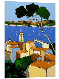 PVC print View of Sainte-Maxime, from the rooftops of Saint-Tropez