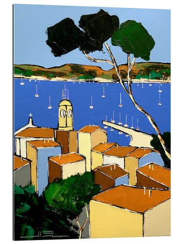 Galleritryk View of Sainte-Maxime, from the rooftops of Saint-Tropez