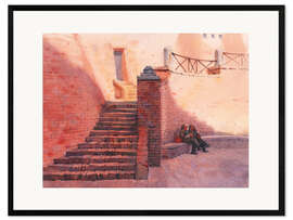 Gerahmter Kunstdruck Gefühlvolles Gespräch