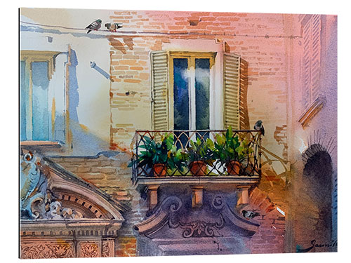 Gallery Print Balkon mit Blumen